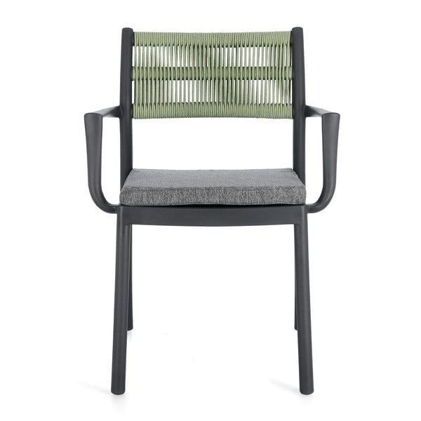 Sedie da esterno in set grigie in plastica 4 pz Alvin   – Bizzotto-image-2