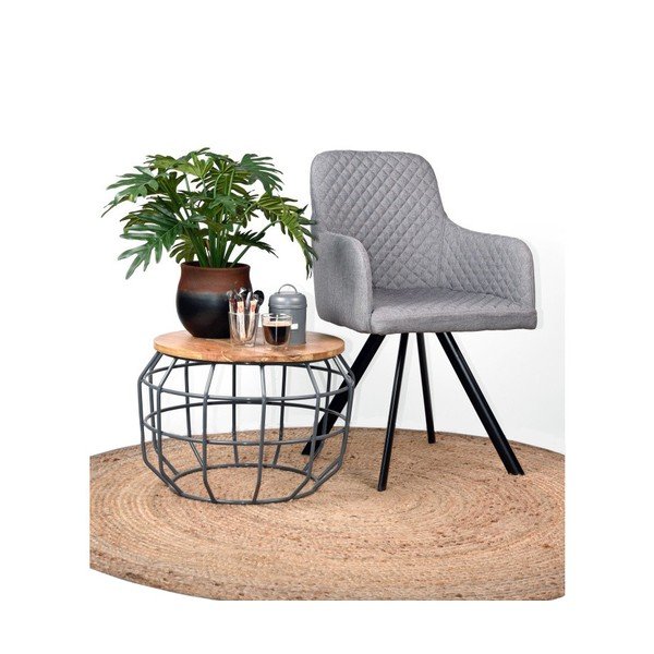 Tappeto rotondo marrone in iuta ø 180 cm Braided – LABEL51-image-1