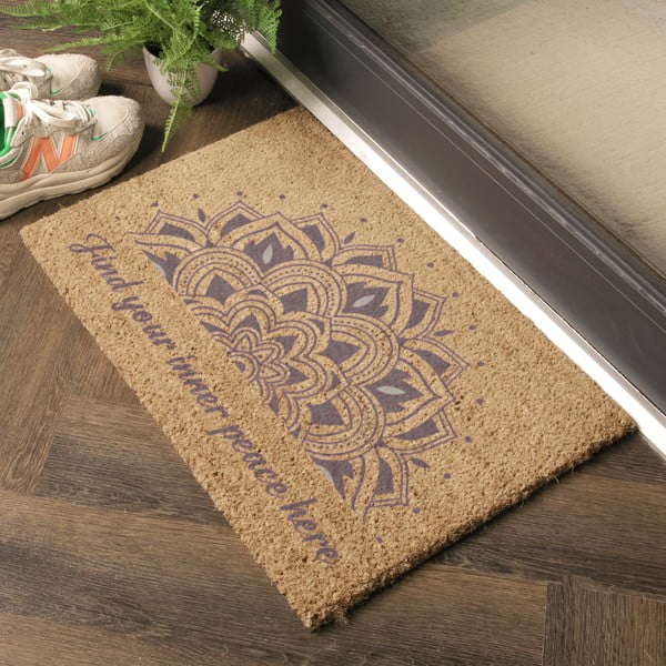 Zerbino in fibra di cocco 40x60 cm Find Your Inner Peace - Artsy Doormats-image-1