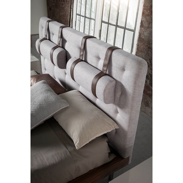 Dvoulůžková postel s nohami z ořechového dřeva Ángel Cerdá Olivia, 150 x 200 cm-image-4