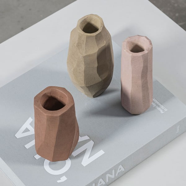 Vaso in poliresina rosa (altezza 15,5 cm) Nuki - Mette Ditmer Denmark-image-3