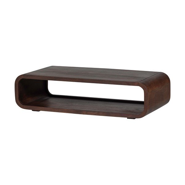 Tavolino da salotto colore naturale scuro in mango massiccio 60x120 cm Kinu – WOOOD-image-2