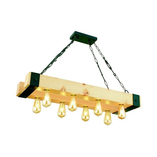 Lampada a sospensione in legno di carpino Talu 8li - Beacon