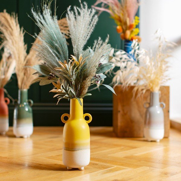 Vaso in gres giallo Mojave - Sass & Belle-image-1