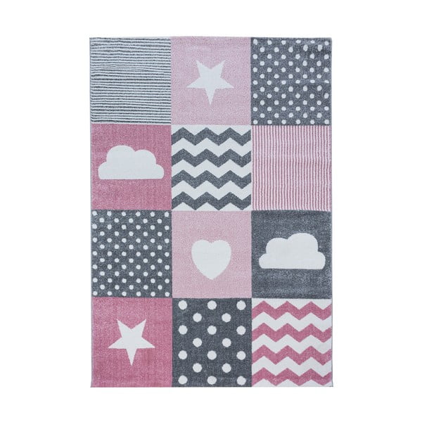 Tappeto per bambini rosa e grigio 160x230 cm Kids - Ayyildiz Carpets