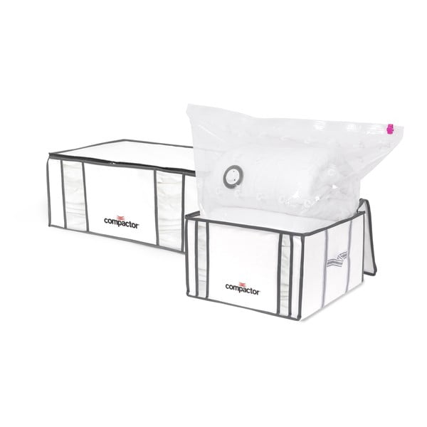 Set di organizer per vestiti sottovuoto/rinforzati in tessuto 2 pz 50x65x27 cm Life – Compactor