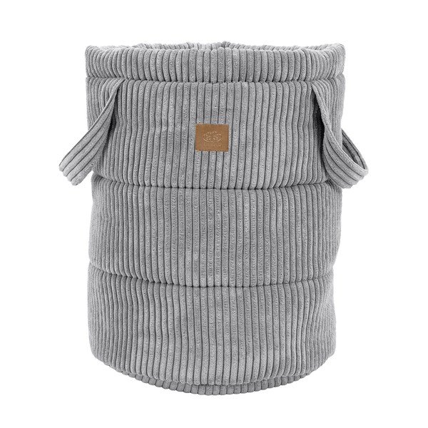 Cesta per giochi da bambino grigia in tessuto ø 39x50 cm – Meowbaby