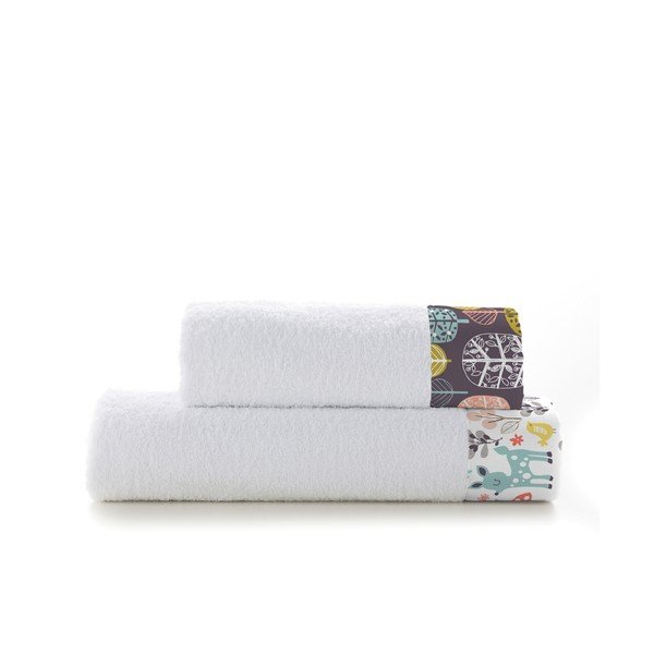 Set di asciugamani e teli da bagno in cotone 2 pezzi 50x100 cm Woodland - Moshi Moshi-image-2