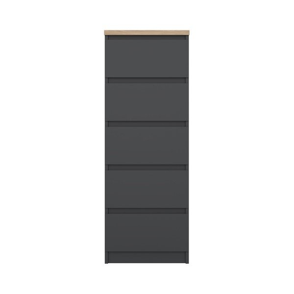Credenza grigio scuro 40x111x50 cm Naia – Tvilum-image-2