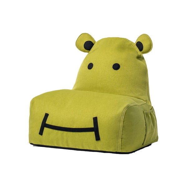 Borsa da divano per bambini verde lime Hippo - The Brooklyn Kids