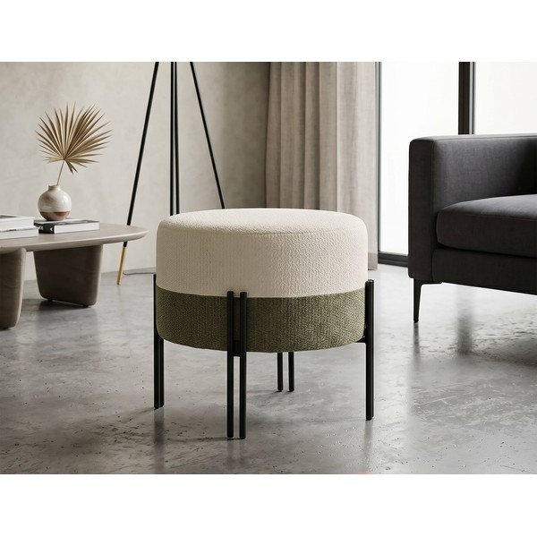 Poggiapiedi color kaki/color crema Modern Style – Mauro Ferretti-image-1