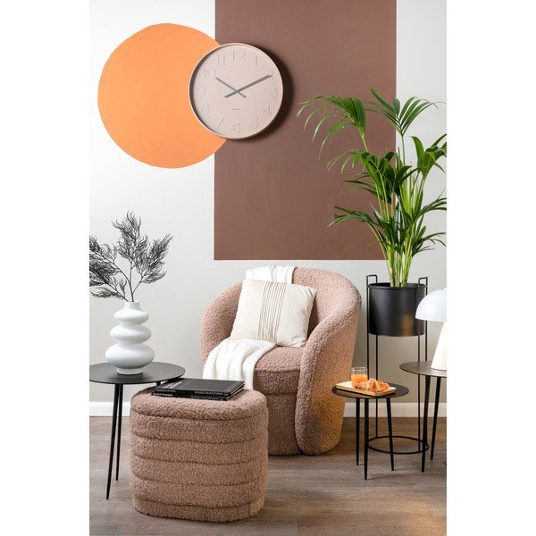 Pouf ovale marrone con contenitore Cuddly - Leitmotiv-image-1