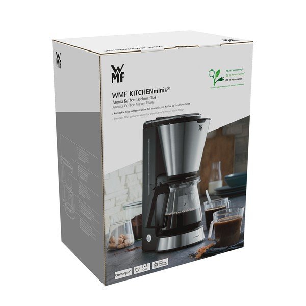 Macchina da caffè a goccia in acciaio inox con bricco in vetro, 7,5 dl KITCHENminis - WMF-image-1
