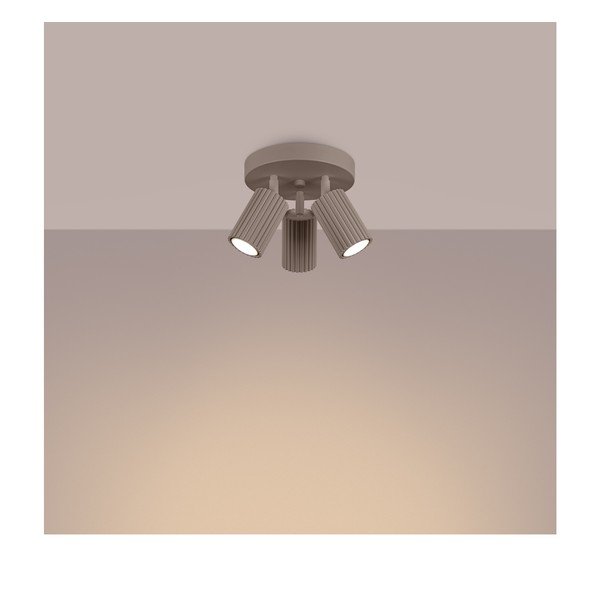 Faretto grigio tortora in metallo Gleam – Sollux-image-1