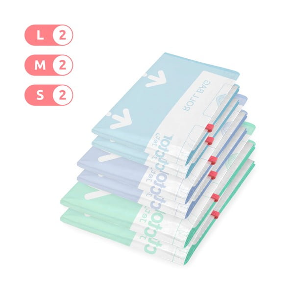 Sacchetti per il vuoto in set da 6 pezzi Roll Up S/M/L - Compactor-image-2