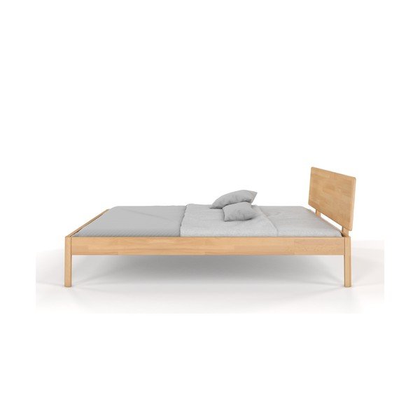 Letto matrimoniale in legno di faggio 180x200 cm in colore naturale Ammer - Skandica-image-2