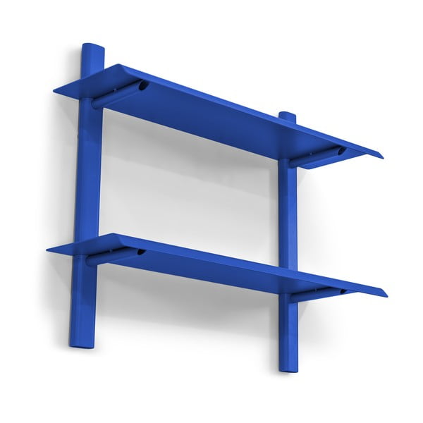 Mensola blu in metallo con ripiani multipli 60 cm Hola – Spinder Design-image-3