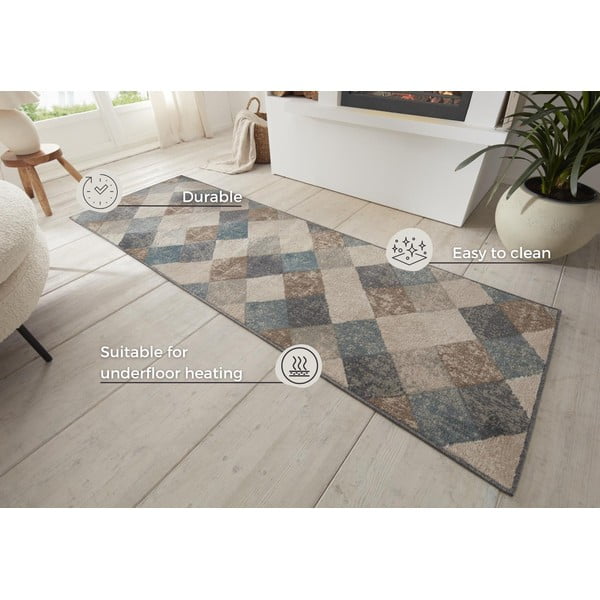 Passatoia blu/beige 80x200 cm Terrain – Hanse Home-image-4