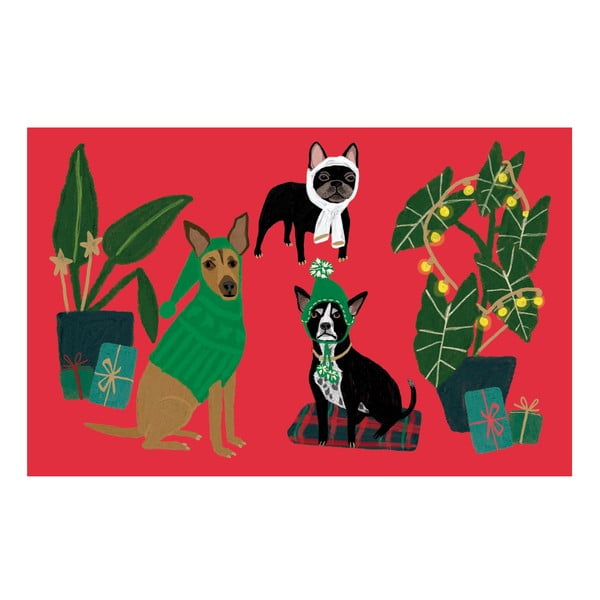 Balicí papíry v sadě 8 ks s vánočním motivem Cat and Dog Palais  – Roger la Borde