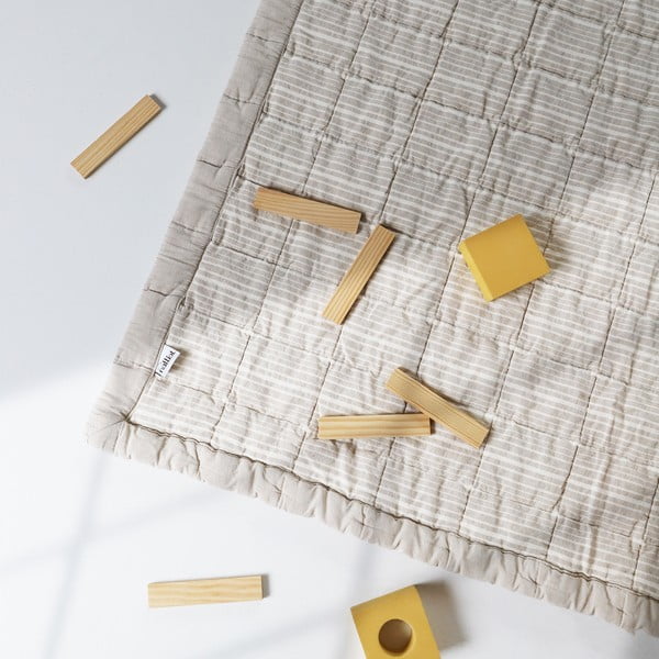 Tappeto gioco per bambini in crema Anna - Nattiot-image-1