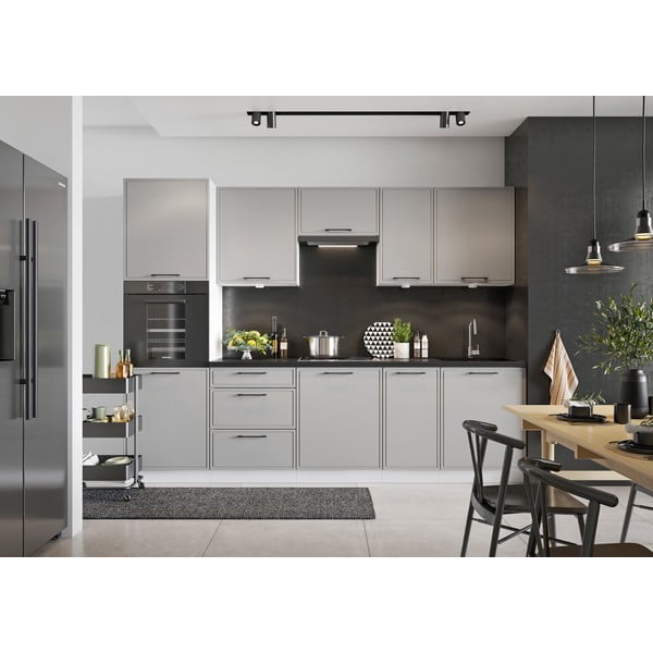 Cucina dritta senza piano di lavoro (senza montaggio) 280 cm Aden - STOLKAR