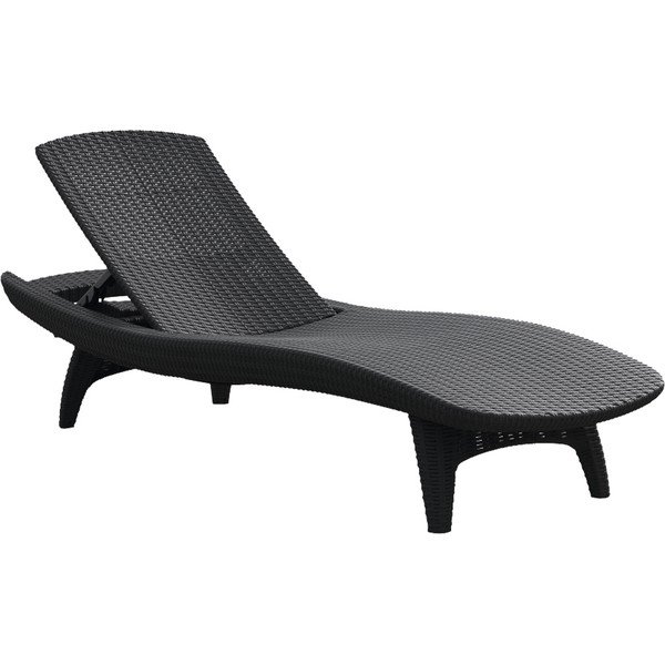Sedia a sdraio da giardino in plastica grigio scuro Pacific - Keter