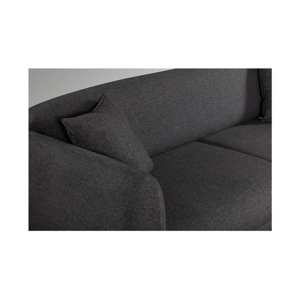 Divano allungabile grigio scuro Mallorca - Pandia Home-image-3