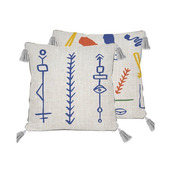 Federa reversibile con lino Juno, 45 x 45 cm - Madre Selva