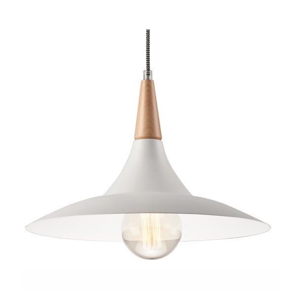 Lampadario bianco con paralume in metallo ø 30 cm Ufo – LAMKUR-image-4