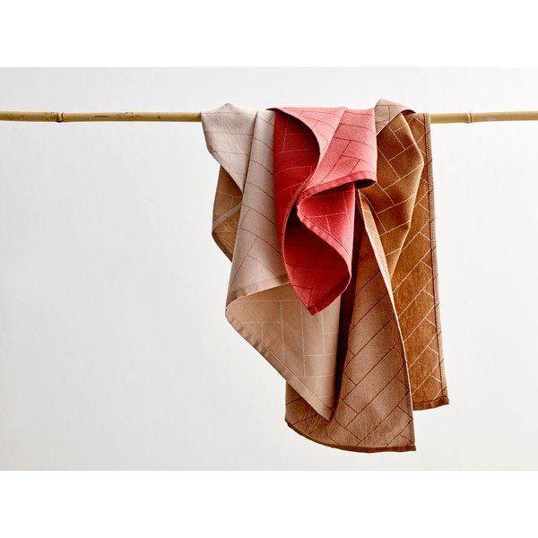 Asciugamano da cucina in cotone rosso, 50 x 70 cm Tiles - Södahl-image-1