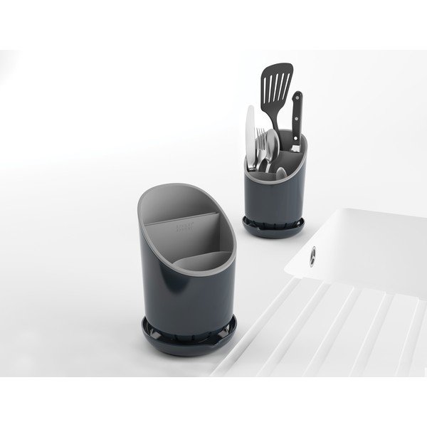 Portaposate e utensili da cucina grigio Dock - Joseph Joseph-image-2
