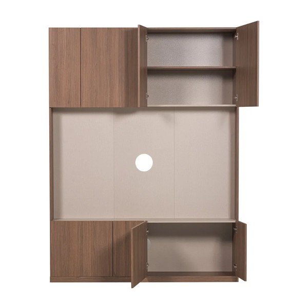 Mobile TV componibile colore naturale scuro 160x215 cm Build – WOOOD-image-2