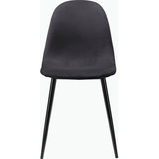 Sedie da pranzo  grigio scuro in velluto set di 4 pz Monza - Støraa