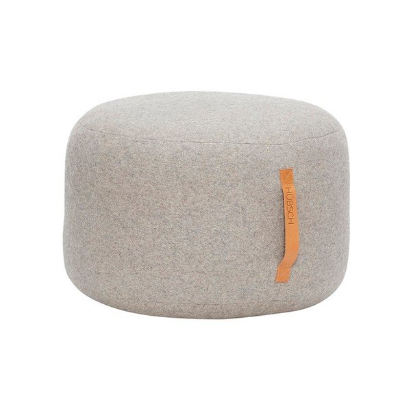 Šedý puf Hübsch Kent Round