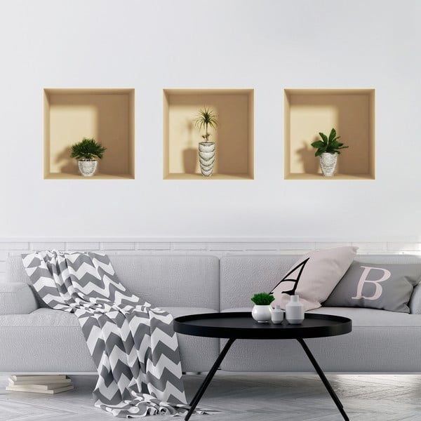 Set di 3 adesivi con palme effetto 3D - Ambiance-image-1