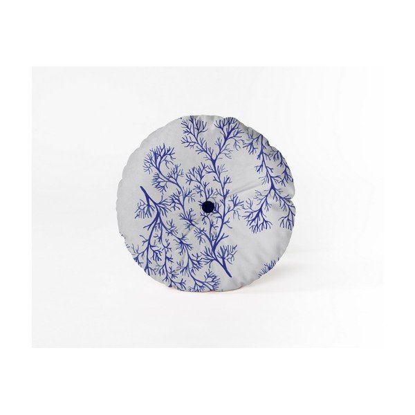 Cuscino decorativo rotondo con rivestimento in velluto Sea, ⌀ 45 cm - Velvet Atelier