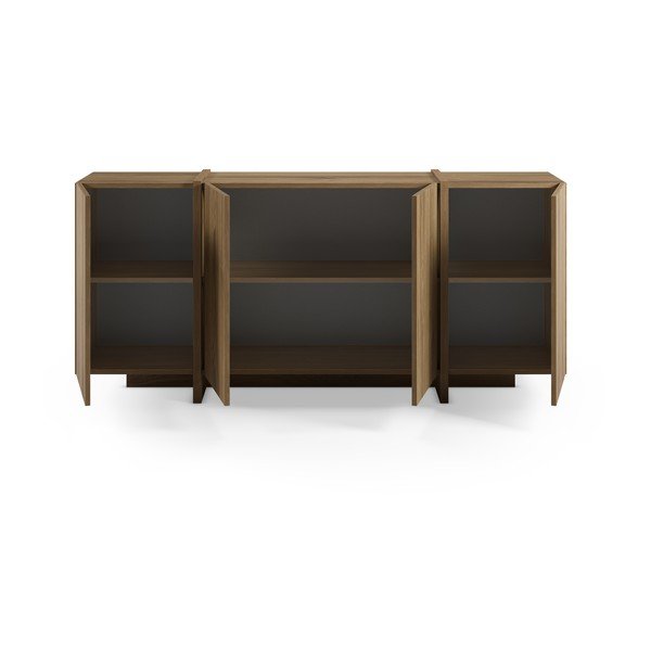 Credenza di colore naturale con effetto rovere 180x79x40 cm Volia – Marckeric-image-3