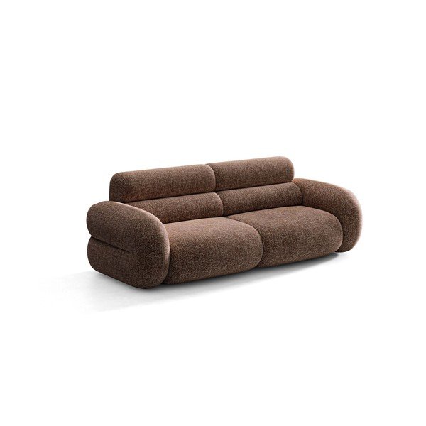 Divano marrone con rivestimento in ciniglia 220 cm Neo – Micadoni 