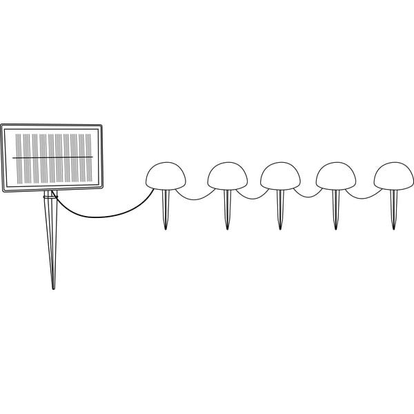 Set di 5 lampade solari a LED per esterni ø 15 cm - Garden Pleasure