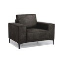 Poltrona in similpelle nera e grigia Copenhagen - Scandic