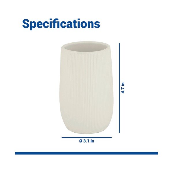 Portaspazzolino color crema in ceramica Fablo – Wenko-image-4