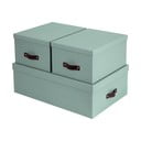 Scatole di cartone con coperchio color menta in set di 3 31x47x15 cm Inge - Bigso Box of Sweden