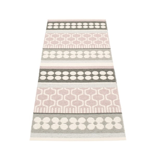 Passatoia da interno/esterno rosa chiaro/grigia 70x180 cm Asta Pale Rose – Pappelina