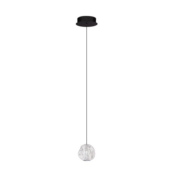 Lampadario LED nero opaco in metallo con paralume in vetro acrilico con intensità regolabile ø 10 cm Ifos – Nova Luce
