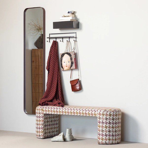 Attaccapanni da parete marrone scuro con scaffale 50 cm Quinn – WOOOD-image-1