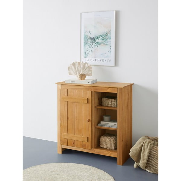 Madia in legno di pino di colore naturale 90x90 cm Bertram - Støraa-image-1