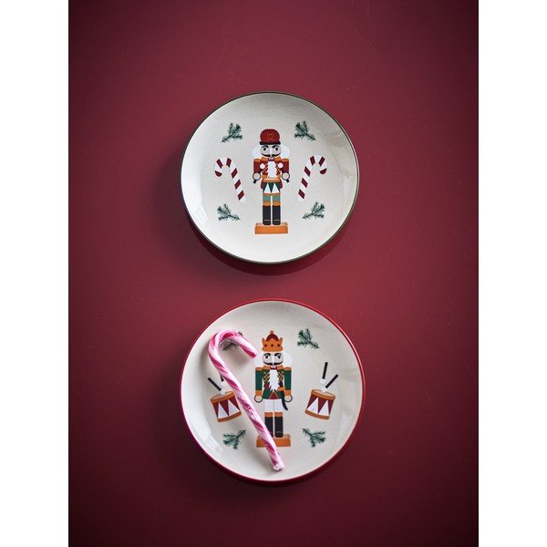 Set di piatti da dolce in gres a tema natalizio 2 pz ø 16 cm Jolly – Bloomingville-image-2