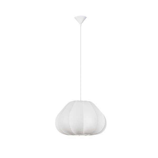 Lampadario bianco opaco in tessuto ø 50 cm Bora – Nova Luce