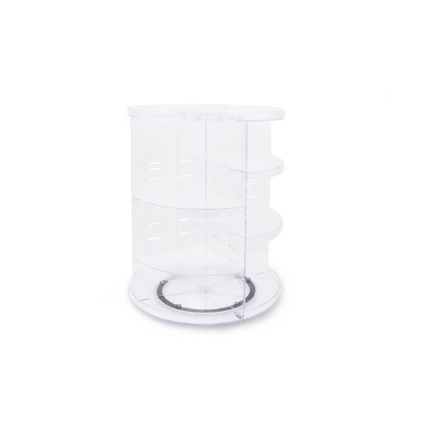 Organizer da bagno girevole in plastica trasparente per cosmetici - Hermia-image-3