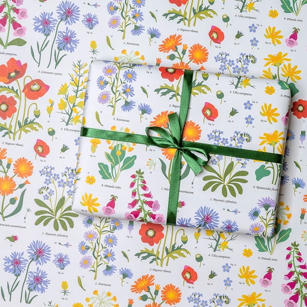 Set di 5 fogli carta da regalo Wild Flowers - Rex London